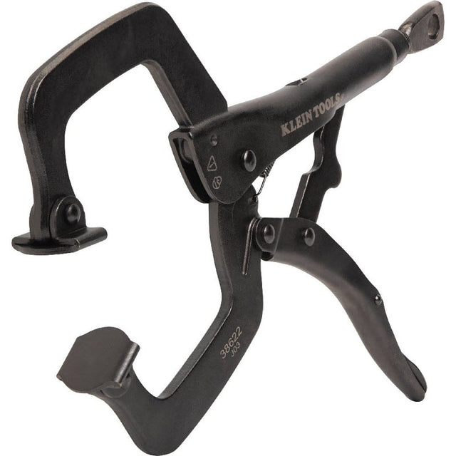 Klein Tools 38622 Locking Plier, 11.98 in OAL, 3.9 in Jaw Opening, Black Handle, Molded Grip Handle, 1.06 in W Jaw