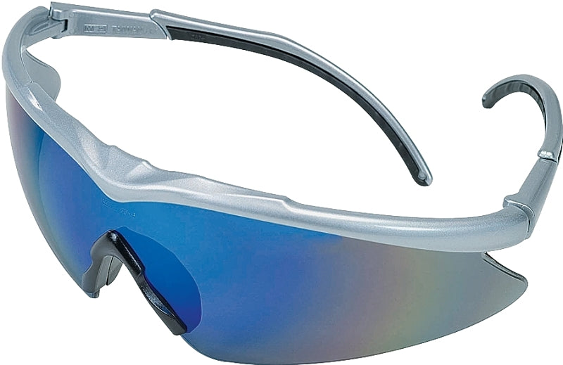 MSA 10083094 Safety Glasses, Unisex, Anti-Fog Lens, Wrap-Around Frame, Silver Frame