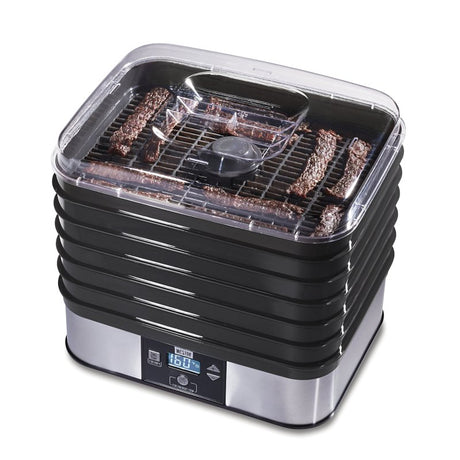 Weston 75-0401-W Digital Food Dehydrator, 500 W, 6-Tray, ABS, Black, 13-1/2 in W x 10-1/2 in D x 11 in H Tray