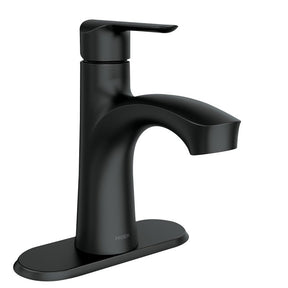 Moen Findlay Series 84516BL Bathroom Faucet, 1.2 gpm, 1-Handle, Brass/Metal/Plastic, Matte, 4 in Faucet Centers