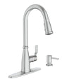 Moen Nolia 87071 Series 87071 Pull-Down Kitchen Faucet, 1.5 gpm, 1-Handle, 1, 2, 3, 4-Faucet Hole, Metal, Deck
