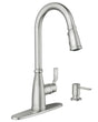 Moen Nolia 87071 Series 87071SRS Pull-Down Kitchen Faucet, 1.5 gpm, 1-Faucet Handle, 1, 2, 3, 4-Faucet Hole, Metal
