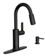 Moen Durani 87070 Series 87070BL Pull-Down Kitchen Faucet, 1.5 gpm, 1-Faucet Handle, 1, 2, 3, 4-Faucet Hole, Metal