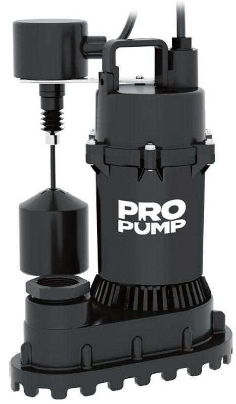 PRO PUMP SP33PLV Vertical Sump Pump, 1/2 hp, Aluminum Housing Material