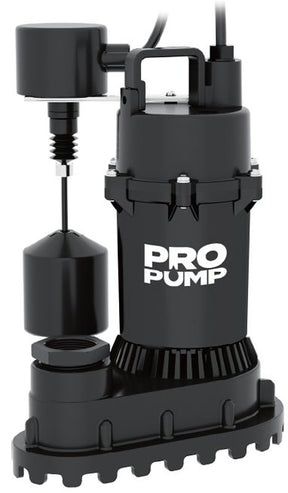 PRO PUMP SP33PLV Vertical Sump Pump, 1/2 hp, Aluminum Housing Material