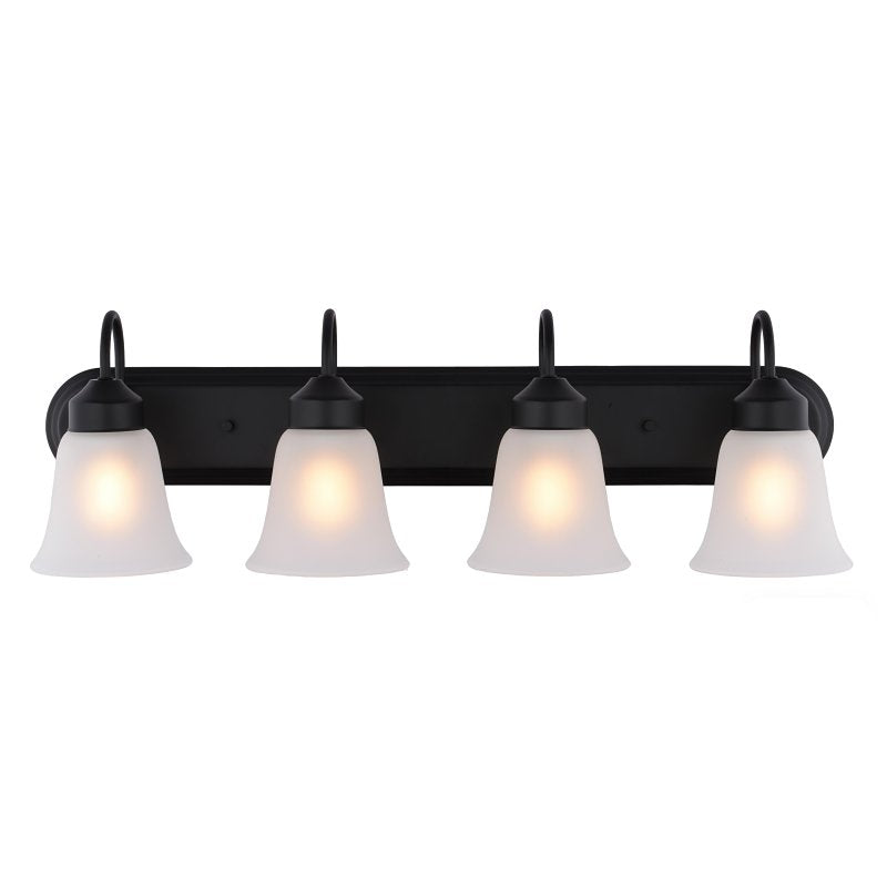 Boston Harbor OG24017 Vanity Light, 4-Lamp, LED Lamp, Matte Black Fixture