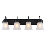 Boston Harbor OG24017 Vanity Light, 4-Lamp, LED Lamp, Matte Black Fixture