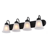 Boston Harbor OG24017 Vanity Light, 4-Lamp, LED Lamp, Matte Black Fixture