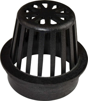 DrainTech 0443SDB Atrium Grate, 4 in Dia, Round, Polyethylene, Black