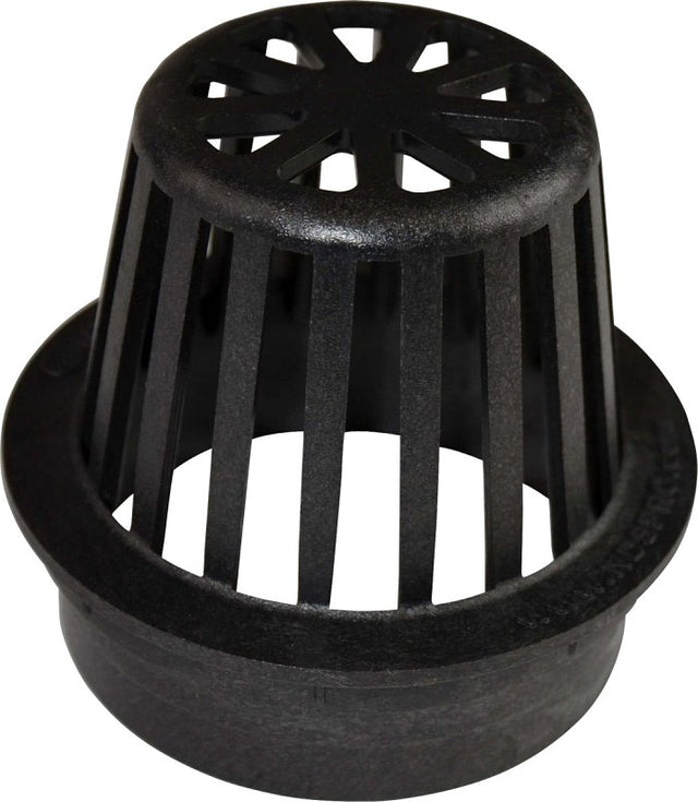 DrainTech 0443SDB Atrium Grate, 4 in Dia, Round, Polyethylene, Black