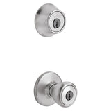 Kwikset 242T 26D CP K6 Combination Lockset, Left, Right, Knob Handle, Tylo Design, Satin Chrome, 3 Grade, Metal, 1/CD