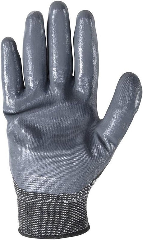 Wells Lamont 546-M Grip Gloves, Men's, M, Knit Cuff, Latex Coating, Nitrile Glove, Gray
