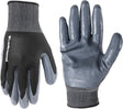 Wells Lamont 546-M Gloves, Men's, M, Nitrile Glove, Gray