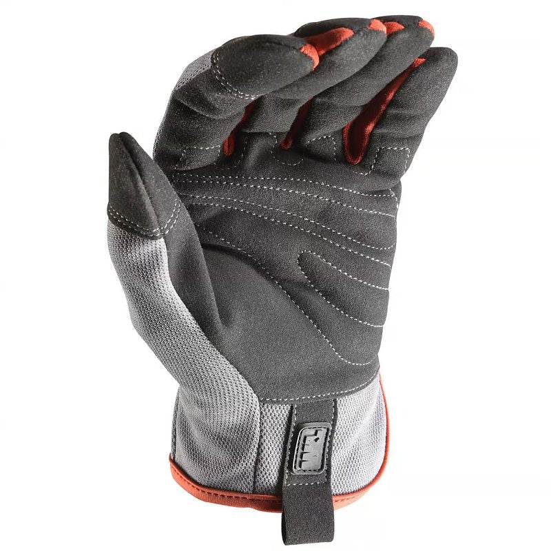 Wells Lamont 7862-XL Gloves, Men's, XL, Adjustable Wrist, Open, Shirred Elastic Wrist Cuff, Black/Gray