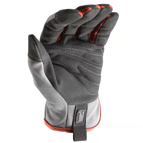 Wells Lamont 7862-L Gloves, Men's, L, Adjustable Wrist, Open, Shirred Elastic Wrist Cuff, Black/Gray