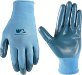 Wells Lamont 497-M Gloves, Breathable, Women's, M, Nitrile Coating, Polyester Glove, Multi-Color