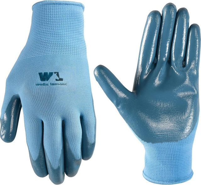 Wells Lamont 497-S Gloves, Women's, S, Nitrile Coating, Polyester, Multi-Color