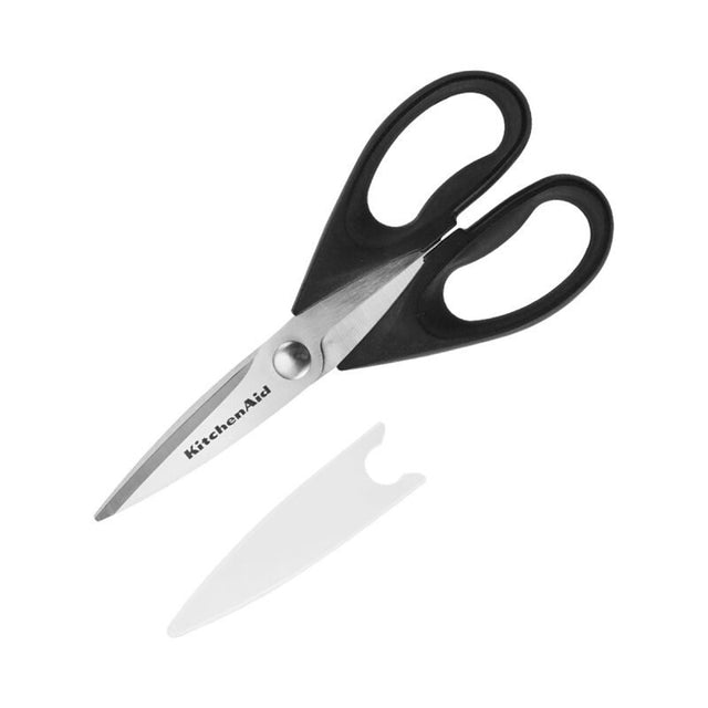 KitchenAid KE351OHOBA Kitchen Shears, 4-1/2 in L Blade, Stainless Steel Blade, Plastic Handle, Black, 8-3/4 in OAL, Pack of 3