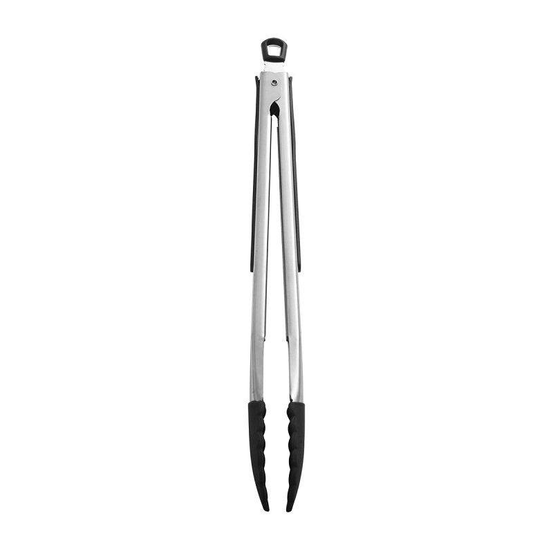 Farberware 5216358 Kitchen Tongs, Silicone/Stainless Steel, Black/Silver, Dishwasher Safe: Yes, Pack of 3