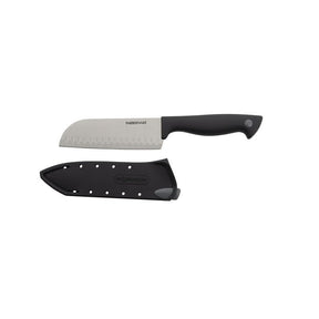 Farberware 5301751 Santoku Knife, 5 in L Blade, Stainless Steel Blade, Polypropylene Handle, Black Handle, Plain Blade, Pack of 3