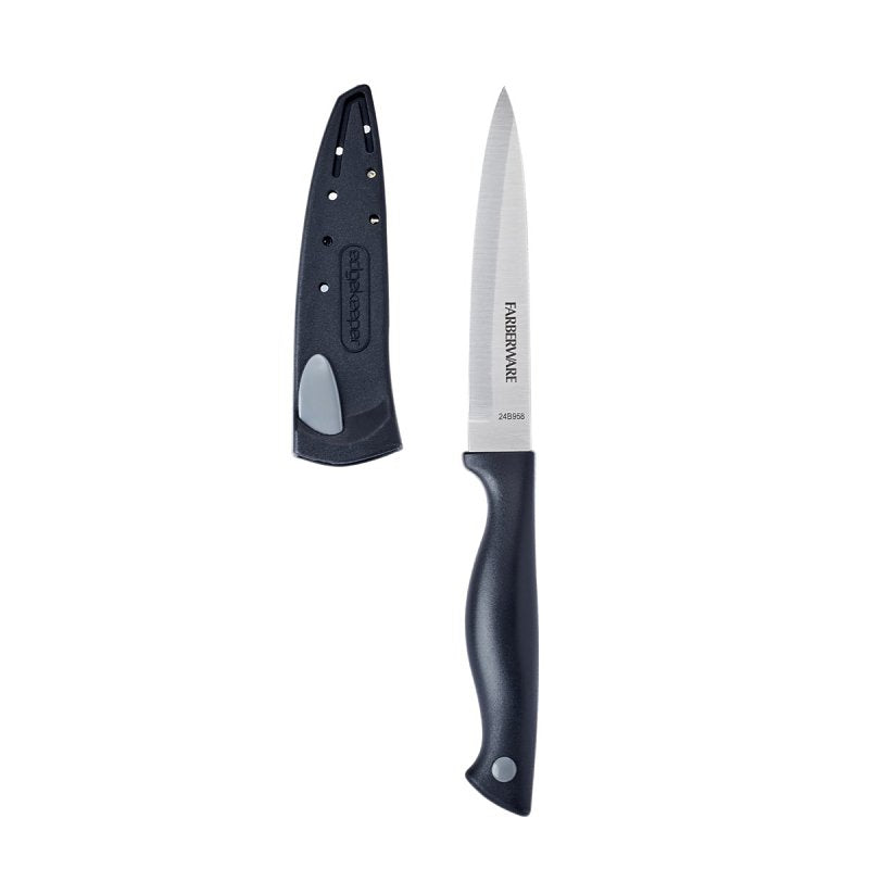 Farberware 5301752 Utility Knife, 4-1/2 in L Blade, Stainless Steel Blade, Black Handle, Pack of 3