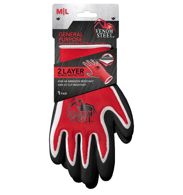 Medline VENGP100LV1 Work Gloves, M/L