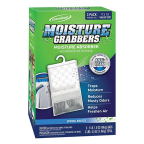 Concrobium Moisture Grabbers 378488 Moisture Absorber, 17.5 oz Pouch, Powder, Spring Breeze