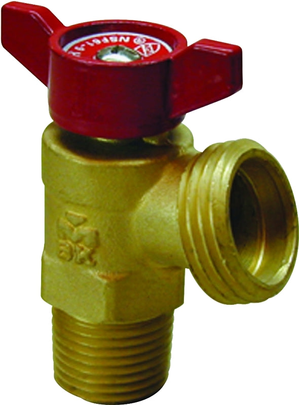 B & K Quarter Master ProLine Series 102-054HN Boiler Drain Valve, 3/4 in Connection, MPT x FIP, 125 psi Pressure