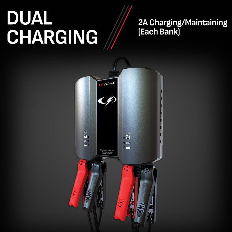 Schumacher SC1409 Battery Charger/Maintainer, 6/12 V Battery, 4 A Charge, Black
