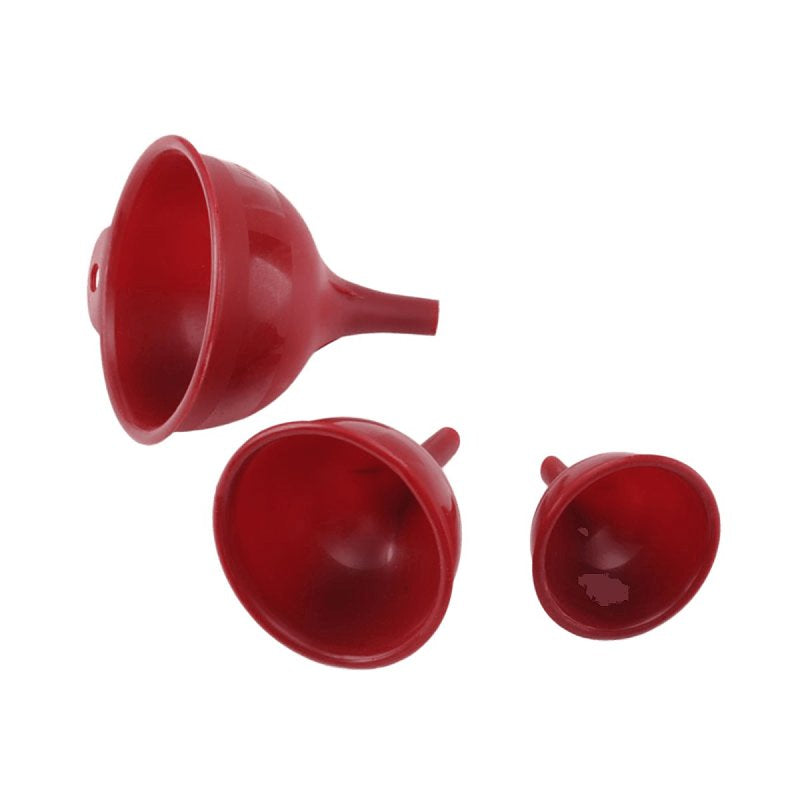 Farberware 5215731 Funnel Set, Plastic, Red, Pack of 3