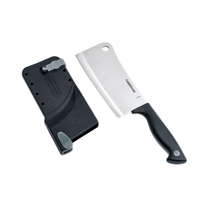 Farberware 5301749 Cleaver Knife, 6 in L Blade, Stainless Steel Blade, Polypropylene Handle, Black Handle, Pack of 3