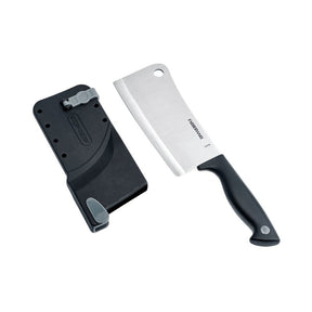 Farberware 5301749 Cleaver Knife, 6 in L Blade, Stainless Steel Blade, Polypropylene Handle, Black Handle, Pack of 3