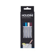 Houdini 5273271 Cocktail Straw, 5-1/2 in L, Silicone/Stainless Steel, Pack of 6