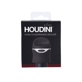 Houdini 5273272 Champagne Sealer, Plastic/Silicone, Black, Pack of 3