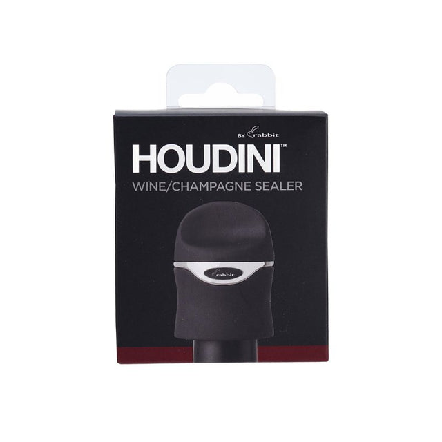 Houdini 5273272 Champagne Sealer, Plastic/Silicone, Black, Pack of 3