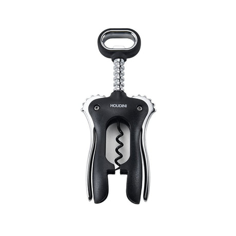 Houdini H1-012901T Wing Corkscrew, Stainless Steel, Black, Pack of 6