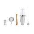 Houdini H7-20405T Bar Tool Set, Glass/Stainless Steel/Wood, Assorted, Pack of 2