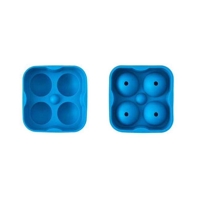 Houdini H9-013501T Ice Sphere Mould, 4-Compartment, Silicon, Blue, Dishwasher Safe: Yes, Pack of 6
