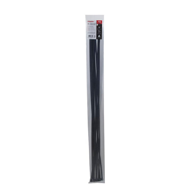 ProSource CT0924 Cable Tie, 36-3/16 inches, 180lb Tensile Strength, Self-Locking Locking, Nylon, Black