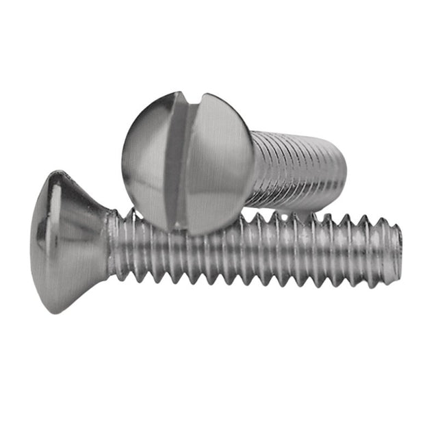 AmerTac PSN Wallplate Screw, 1/2 in L, Metal, Silver, Nickel