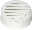 NDS WC100 Deck Drain, 3 in Dia, Styrene, White