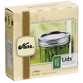 Kerr 2139399 Mason Jar Lid, Wide Mouth, For: Kerr Wide Mouth Glass Preserving Jars