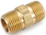 Anderson Metals 756122-06 Pipe Nipple, 3/8 in, MPT, Brass, 1000 psi Pressure, 1.1 in L