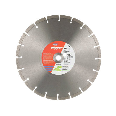 Norton Clipper ValuPlus Series 70184684181 High-Speed Blade, 14 in Dia, 1 to 20 mm Arbor, Segmented Rim