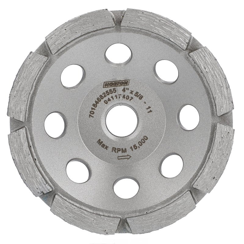Norton Clipper 70184682555 Classic General-Purpose Cup Wheel, 4 in Dia, 0.21 in Thick, 5/8 in Arbor