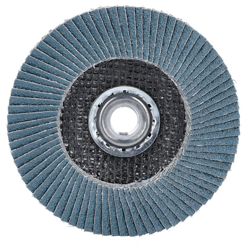 Norton Clipper 70184609164 Flap Disc, 4-1/2 in Dia, 5/8-11 Arbor, 60 Grit, Coarse, Zirconia Alumina Abrasive
