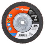Norton Clipper 70184609166 Flap Disc, 7 in Dia, 5/8-11 Arbor, 40 Grit, Coarse, Zirconia Alumina Abrasive