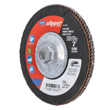 Norton Clipper 70184609167 Flap Disc, 7 in Dia, 5/8-11 Arbor, 60 Grit, Coarse, Zirconia Alumina Abrasive