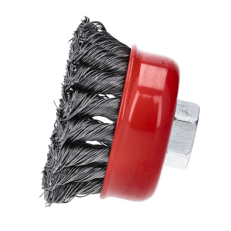 Norton Clipper Classic 70184609149 Wire Cup Brush, 3 in Dia, 5/8-11 Arbor/Shank, Standard Twist Knot Bristle