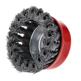 Norton Clipper Classic 70184609149 Wire Cup Brush, 3 in Dia, 5/8-11 Arbor/Shank, Standard Twist Knot Bristle